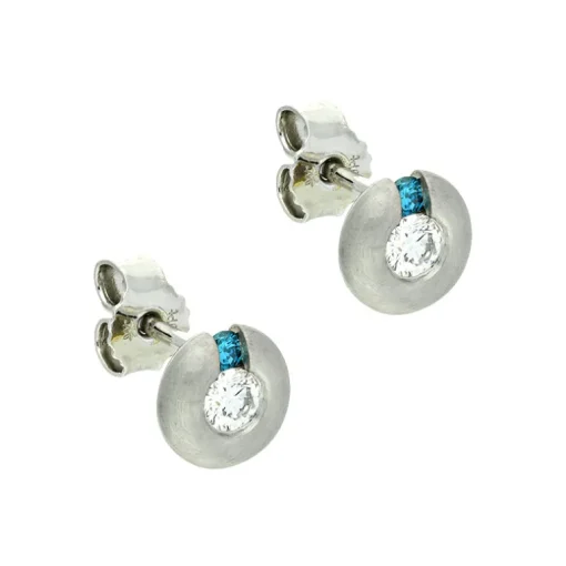 Brillant-Ohrstecker Bicolor