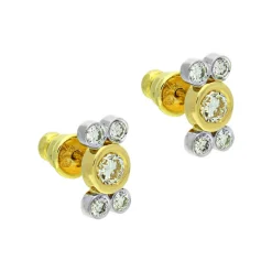 Brillant-Ohrstecker Bicolor