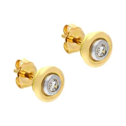 Brillant-Ohrstecker Bicolor