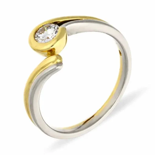 Brillant-Ring Bicolor