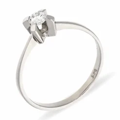 Brillant-Solitär-Ring Weißgold