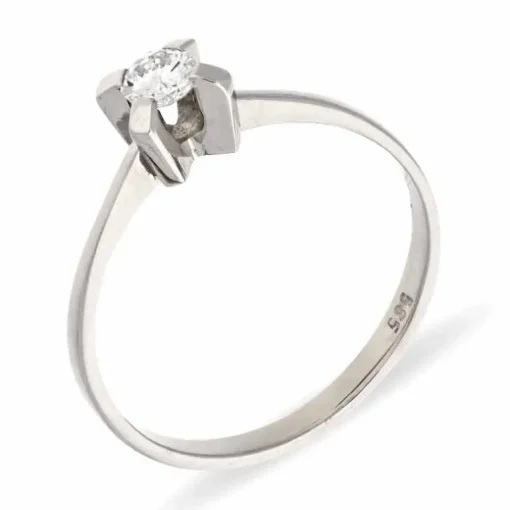 Brillant-Solitär-Ring Weißgold