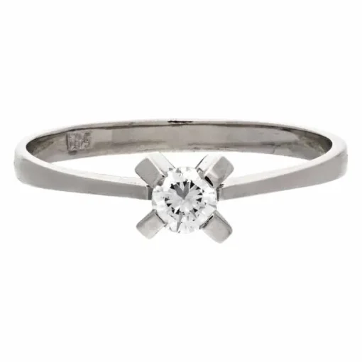 Brillant-Solitär-Ring Weißgold
