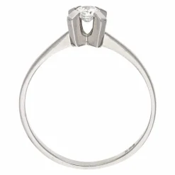 Brillant-Solitär-Ring Weißgold