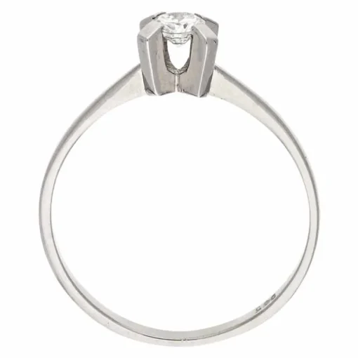 Brillant-Solitär-Ring Weißgold