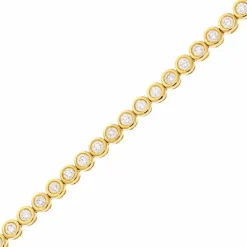 Brillant-Tennisarmband Gelbgold