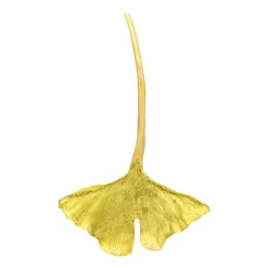 Brosche 'Ginkoblatt' Gelbgold