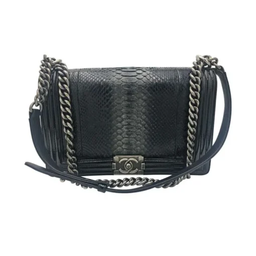 Chanel 'Boy Bag' Python Schwarz