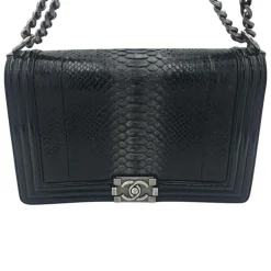 Chanel 'Boy Bag' Python Schwarz