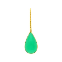 Chrysopras-Anhänger Gelbgold