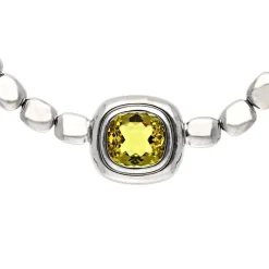Citrin-Collier Weißgold