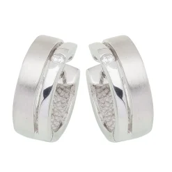 Creolen Silber mit Zirkonia