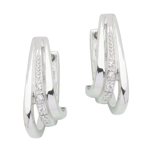 Creolen Silber mit Zirkonia