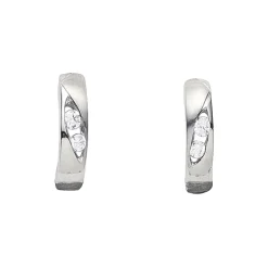 Creolen Silber mit Zirkonia