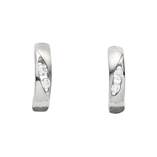 Creolen Silber mit Zirkonia