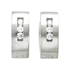Creolen Silber mit Zirkonia