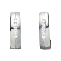 Creolen Silber mit Zirkonia
