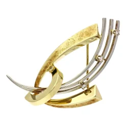 Diamant-Brosche Bicolor