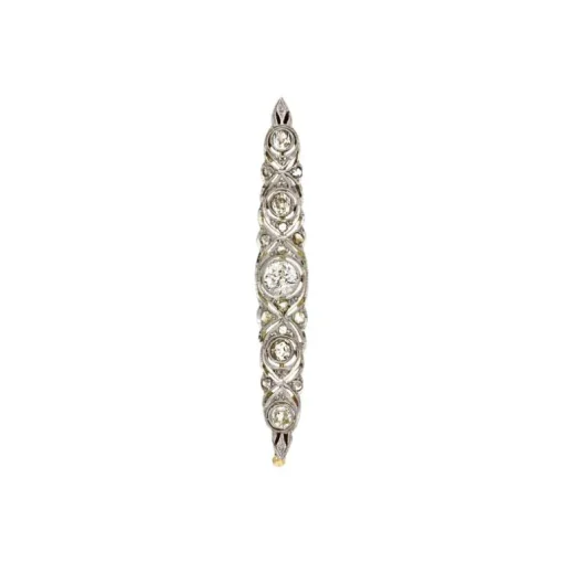 Diamant-Brosche Bicolor