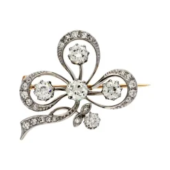 Diamant-Brosche Bicolor