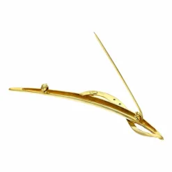Diamant-Brosche Gelbgold