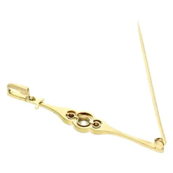 Diamant-Brosche Gelbgold mit Platinauflage