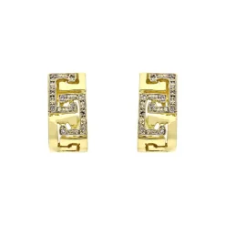Diamant-Clip-Ohrstecker Gelbgold