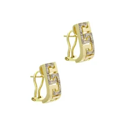 Diamant-Clip-Ohrstecker Gelbgold