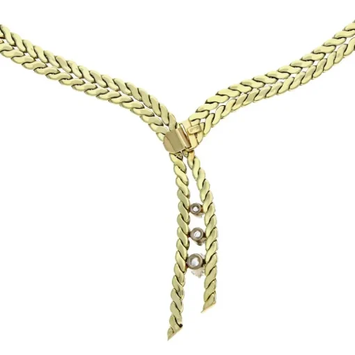 Diamant-Collier Gelbgold