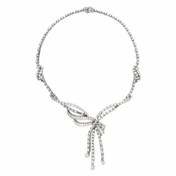 Diamant-Collier Platin ca. 25 ct