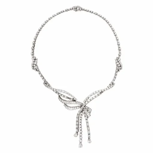 Diamant-Collier Platin ca. 25 ct