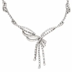Diamant-Collier Platin ca. 25 ct
