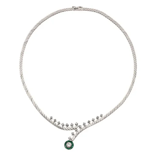 Diamant-Collier Weißgold