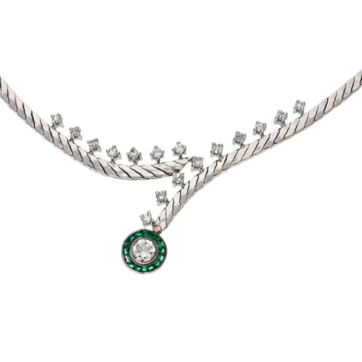 Diamant-Collier Weißgold