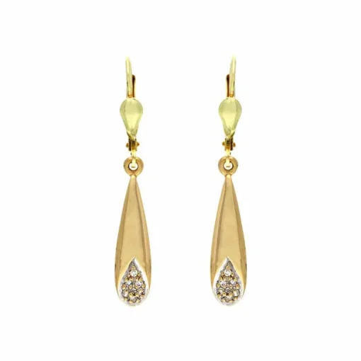Diamant-Ohrhänger Gelbgold