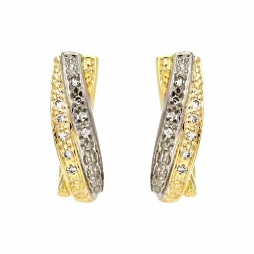 Diamant-Ohrstecker Tricolor