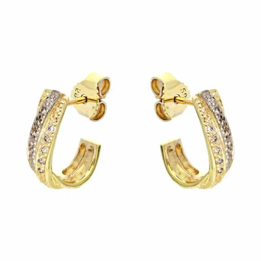 Diamant-Ohrstecker Tricolor