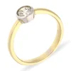 Diamant-Ring Gelbgold teil-rhodiniert