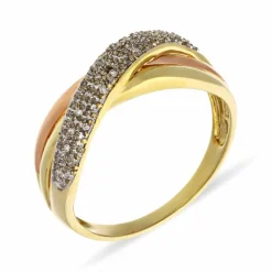 Diamant-Ring Tricolor