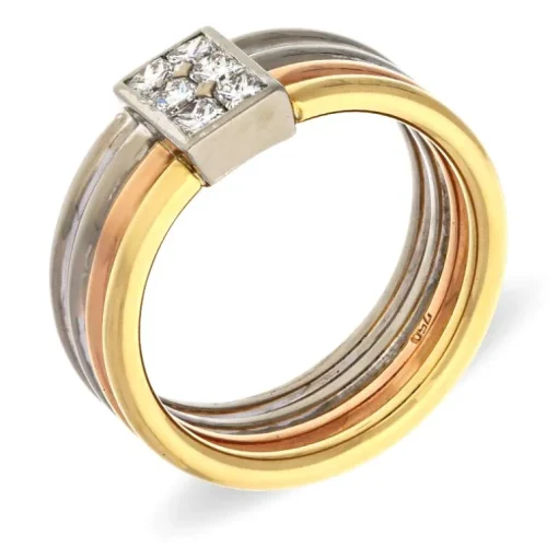 Diamant-Ring Tricolor