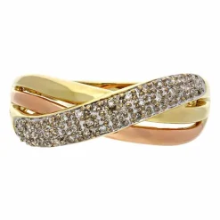Diamant-Ring Tricolor