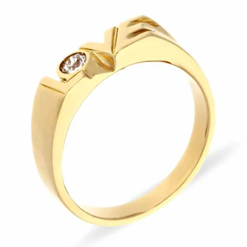 Diamat-Ring 'Love' Gelbgold