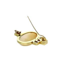 Edelstein-Anhänger Gelbgold