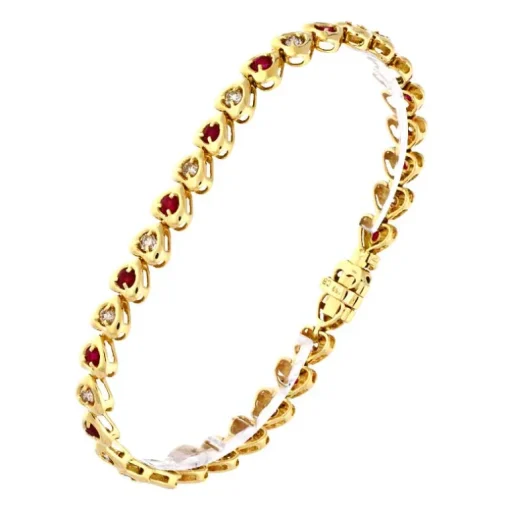 Edelstein-Armband Gelbgold