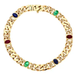 Edelstein-Armband Gelbgold