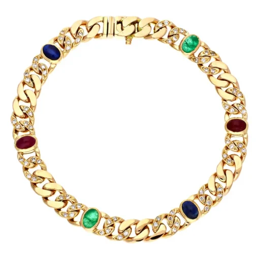 Edelstein-Armband Gelbgold