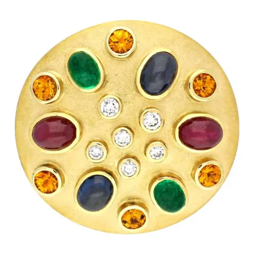 Edelstein-Design-Ring Gelbgold