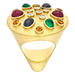 Edelstein-Design-Ring Gelbgold