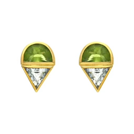 Edelstein-Ohrstecker Gelbgold