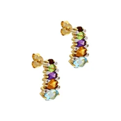 Edelstein-Ohrstecker Gelbgold